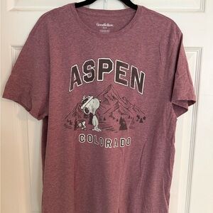 Goodfellow & Co Maroon Snoopy Graphic T-Shirt